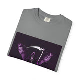 Angel Of Death- T-Shirt — Gothic Angel Wings Graphic Tee (Purple Reaper Design)