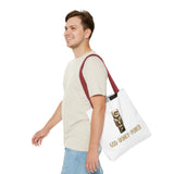 God • Money • Power Tote Bag — Inspirational Gold Block Design