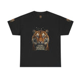 Tiger Graphic Tee — 'God • Money • Power' Bold Vintage Animal Shirt