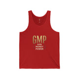 GMP (God Money Power) Gold Logo Tank Top — Inspirational Faith & Hustle Sleeveless Shirt