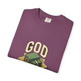 God Power T-Shirt — Faith Graphic Tee with Vintage Tank Illustration
