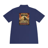 God Money Power Pyramid Polo Shirt — Vintage Pyramid Graphic Men’s Sport Polo