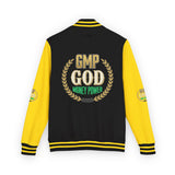 Letterman Jacket — 'GOD Money Power (GMP)' Red & White Varsity Jacket