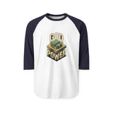 God Power Baseball Tee — Vintage Retro Faith Raglan Shirt