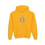Youth Lion Crest Hoodie — GMP Gold Emblem Kids Pullover