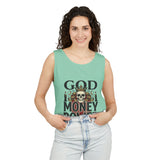 God Money Power- Skull Graphic Tank Top