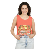 God Money Power Tank Top — Bold Gold Faith & Hustle Graphic