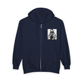 Jesus with Bandana Zip Hoodie – Streetwear Religious Graphic Full-Zip