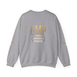 GMP 'God Money Power' White Crewneck Sweatshirt