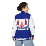 Letterman Jacket — Patriotic "God Money Power" Crest Varsity Jacket