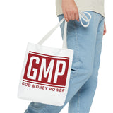 GMP Tote Bag — God Money Power Red Logo All-Over Print Tote