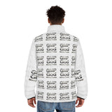 Men's Puffer Jacket — All-Over "GWP God" Logo Quilted Coat