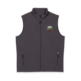 God Money Power-Men's Soft Shell Vest — Embroidered Holiday Burger Logo