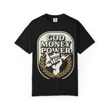 God Money Power Graphic T-Shirt