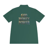 God Money Power Polo — Men's Religious Statement Sport Shirt