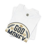 God Money Power Shirt – Vintage Emblem Faith & Wealth Tee