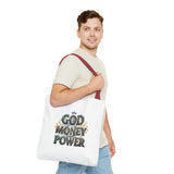 God Money Power Tote Bag — Inspirational Faith & Prosperity Canvas Tote