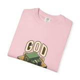 God Power T-Shirt — Faith Graphic Tee with Vintage Tank Illustration
