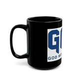 GMP Black Coffee Mug – 'Good Money Power' Bold Blue Logo (11oz & 15oz)