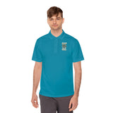 Money Power Polo — Men's White Sport Polo with 'GMP Money Power' Gold Dice Emblem