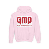 Youth Hoodie - GMP (God Money Power) Bold Red Graphic