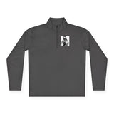 Quarter-Zip Pullover — 'God Money Power' Graphic Pullover with Chest Portrait