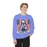 God Money Power Sweatshirt — Patriotic Bandana Graphic Crewneck