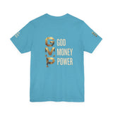 GVP 'God Money Power' Graphic Tee – Gold Lettering Christian Streetwear
