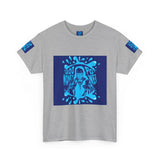 God Money Power Graphic Tee — Blue Urban Streetwear T-Shirt