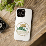 Phone Case — "God Money Power" Inspirational Religious Design