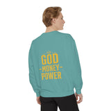GMP "God Money Power" Sweatshirt — Gold Foil Graphic Crewneck