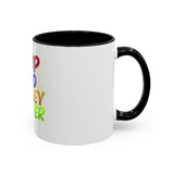 GMP God Money Power Accent Coffee Mug — Colorful Motivational Tea Cup (11/15 oz)
