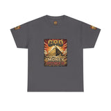 Graphic Tee — "God Money Power" Pyramid Vintage Religion Streetwear