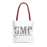 GMP "God Money Power" Printed Tote Bag — Faith & Finance Canvas Tote