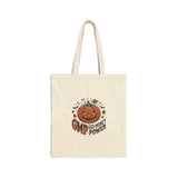 Halloween Pumpkin Tote Bag — 'GMP God Money Power' Graphic Cotton Canvas Tote