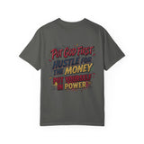 Inspirational Graphic T-Shirt — "Put God First, Hustle for the Money, Put Yourself in Power"
