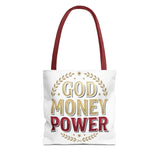 God Money Power- Tote Bag – Inspirational Faith & Prosperity Canvas Tote