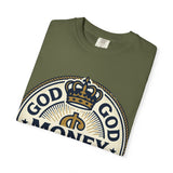 God Money Power T-Shirt — Crown Emblem Graphic Tee (God • Money • Power)