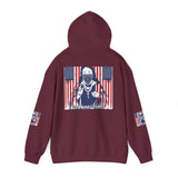 Patriotic Boxer Dog Hoodie — 'God, Money, Power' Americana Pullover