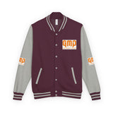 Letterman Jacket — "GMP (God Money Power)" Red & White Varsity Jacket