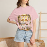 God Money Power Graphic T-Shirt — Bold Gold Faith & Hustle Tee