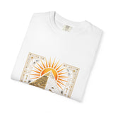 Pyramid Sun Graphic Tee — "Good Morning Power" Spiritual Vintage T-Shirt