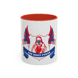 God Money Power Accent Coffee Mug — Patriotic Jesus Design (11/15oz)