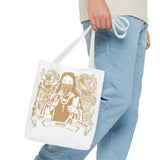 Gold Saint Mary Illustration Tote Bag — Bad Money Power Graphic Tote