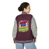Letterman Jacket — GMP Good Money Power Colorful Splash Varsity Coat