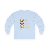 GMP Long Sleeve Tee — God Money Power Gold Graphic