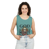 God Money Power- Skull Graphic Tank Top