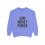 Sweatshirt — GOD MONEY POWER Bold Graphic Crewneck