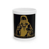 God Money Power Ceramic Mug – Gold Priest Illustration (11oz, 15oz)