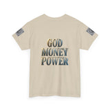 God Money Power Tee — Graphic Faith & Wealth Statement T‑Shirt